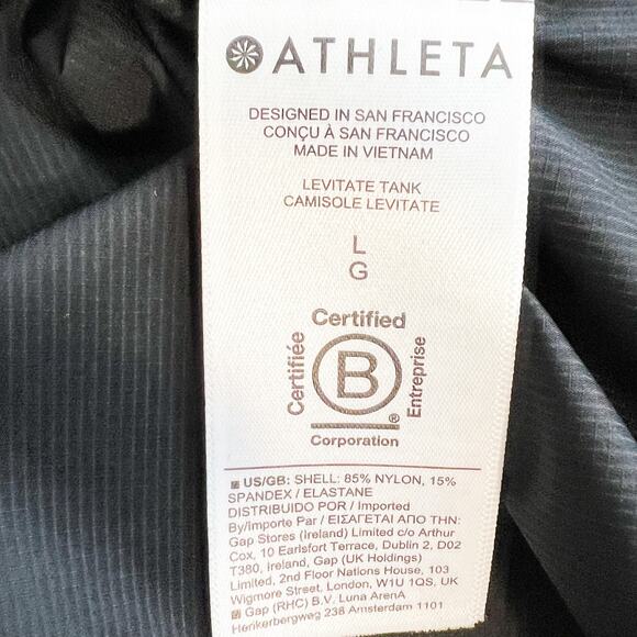 Athleta Levitate Run Tank Top Womens L Athletic Sporty Workout Gym Running Cinch - Picture 7 of 8